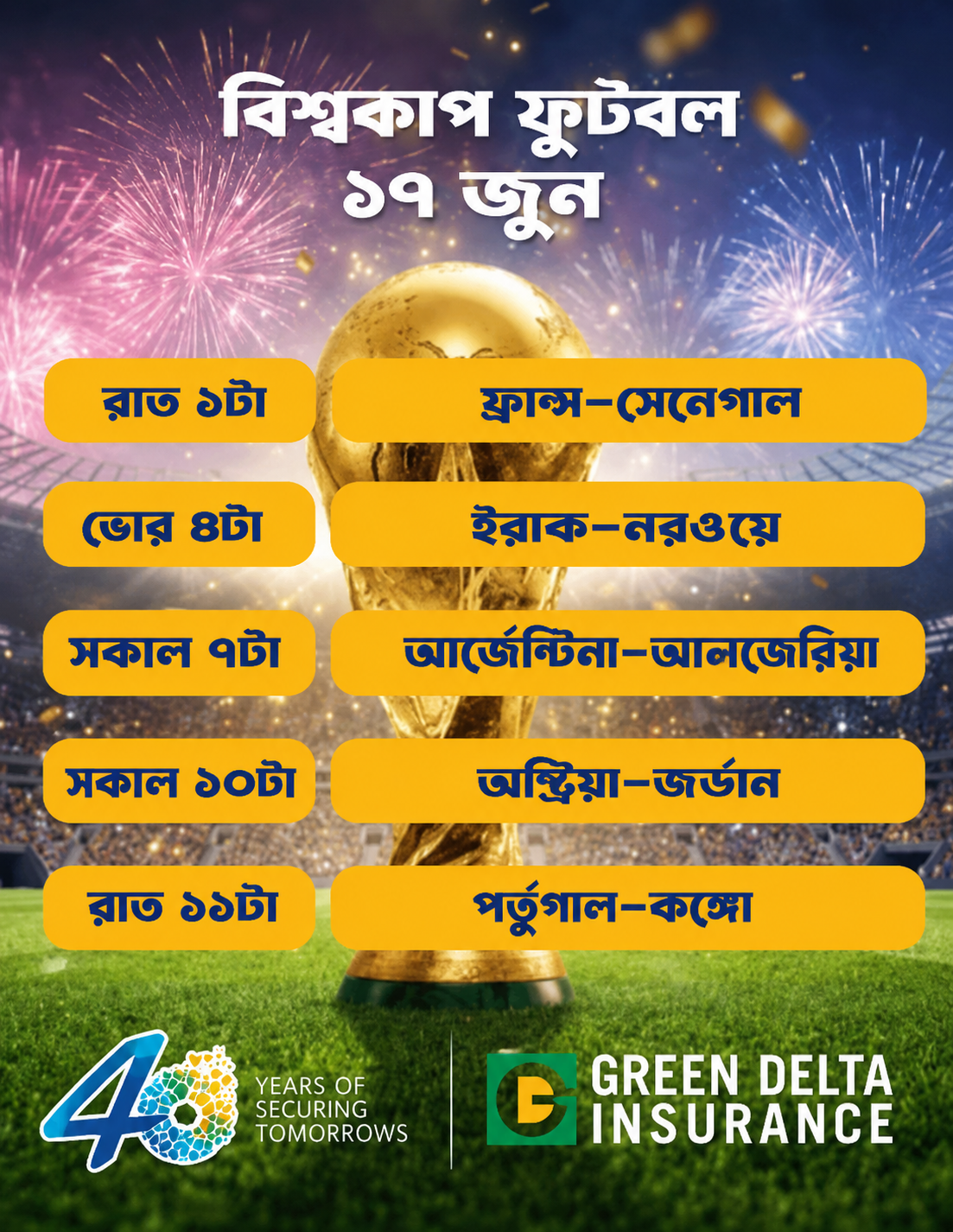 World Cup Fixture